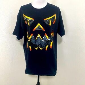 Vintage Fruit of the Loom Label - Scary HALLOWEEN Jack-O-Lantern Unisex Large